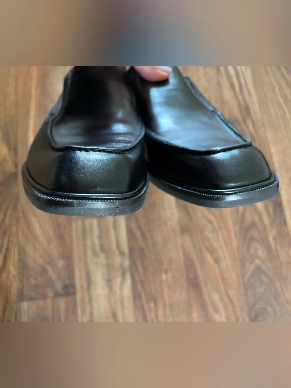 ECCO Windsor Apron Toe Leather Slip-On Loafers - Black 48- 14/14.5